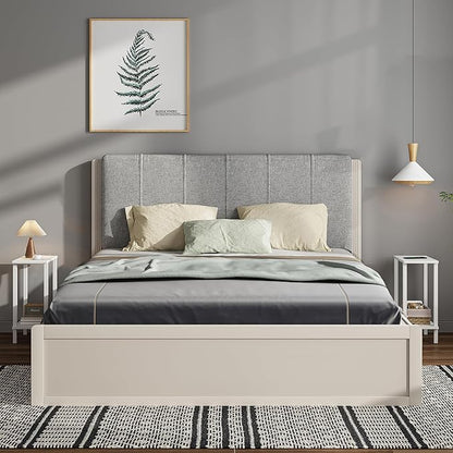 TUTOTAK Small Side Table, Narrow End Table, Set of 2, Skinny Sofa Table, Slim Nightstand, Couch Table, Living Room, Bed Room, White TB01BW0622