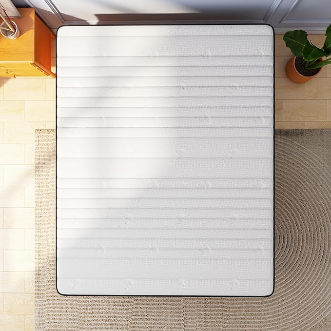 14 Inch Queen Hybrid Mattress – Firm Memory Foam & Pocket Spring Bed in a Box, Cooling Gel, CertiPUR-US Certified