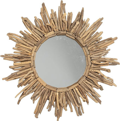 Creative Co-Op Driftwood Sunburst Mirror