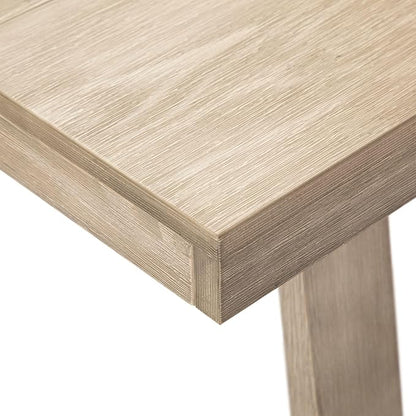 Plank+Beam 72 Inch Farmhouse Dining Table, Solid Wood Rustic Kitchen Table, Large Wooden Rectangular Dinner Table for Dining Room, Home Office, Living Room Furniture, Easy Assembly, Seashell Wirebrush