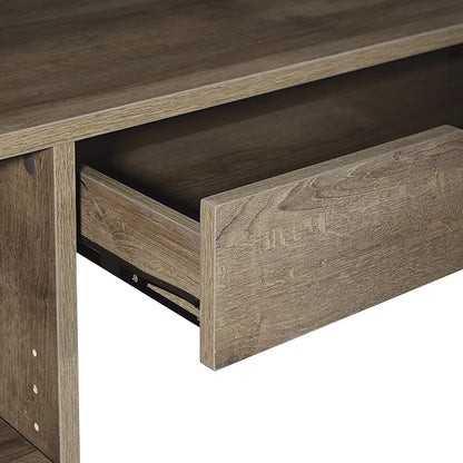 OSP Home Furnishings Ravel 40-Inch Wide Writing Desk, Grey Oak