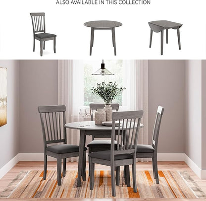 Signature Design by Ashley Shullden Casual Round Dining Small Drop Leaf Table, Seats up to 4, Gray