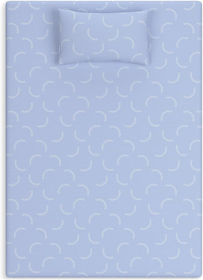 Signature Design by Ashley Twin Size iKidz 7 Inch Firm Gel Memory Foam Mattress with Stretch Knit Cover & Pillow Included, Blue Ocean, Fiberglass Free, Mattress in A Box