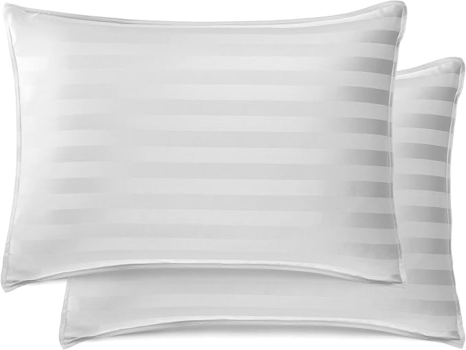 Full Sheets by Pure Bamboo, Genuine 100% Organic Viscose Derived from Bamboo Bed Sheet Set, Luxuriously Soft & Cooling, Double Stitching, Lifetime Quality Promise (Full, Jacquard White)