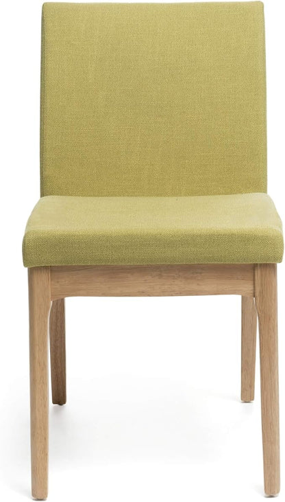 Christopher Knight Home Benson Mid-Century Modern 7 Piece Dining Set, Green Tea and Natural Oak
