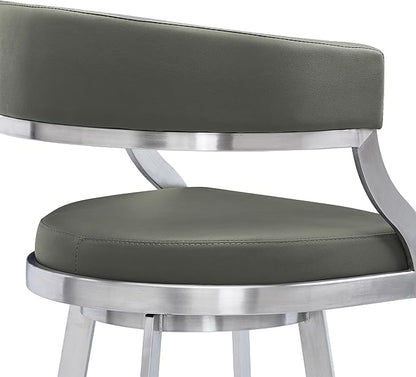 Saturn Bar Stool, 26" Counter Height, Gray