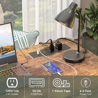 39" Height Adjustable Standing Desk with Power Outlets - Manual Rolling Stand Up Desk with Wheels Small Portable Computer Desk Mobile Laptop Table with Storage Shelves for Home Office, Rustic