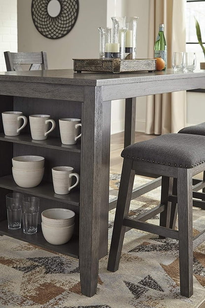 Signature Design by Ashley Caitbrook Rustic 24.4" Counter Height Upholstered Barstool, 2 Count, Gray