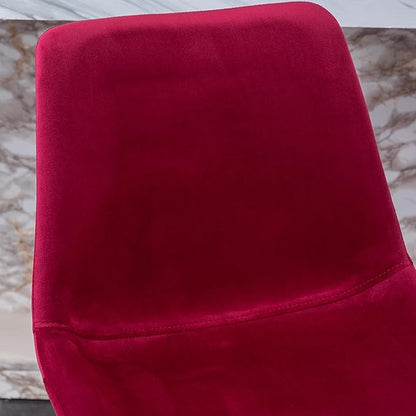 Roundhill Furniture Aufurr Modern Velvet 26.50 Counter Height Stools, Set of 2, Red