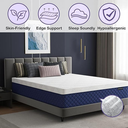 Twin XL Mattresses, 12 Inch Hybrid Twin XL Mattress in a Box, Memory Foam and Individual Pocket Spring Breathable Comfort for Sleep Supportive and Pressure Relief, CertiPUR-US, 39"*80"*12"