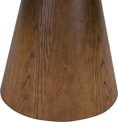 ERYE Contemporary Wooden Round Dining Table, More Decorative Rubber Wood Diningtable for Living Space
