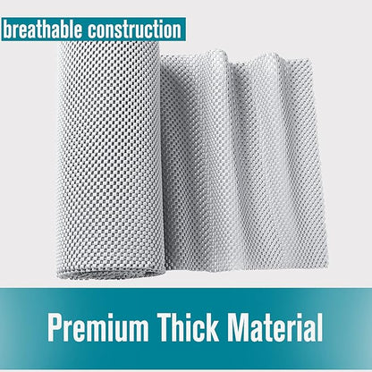 Shelf Liner, Non-Adhesive Roll Drawer Liners 12 Inches x 20 Feet for Drawers, Non Slip Grip Durable Strong Clean, for Cabinets, Kitchen, Storage, Desks, Kitchenware, Tableware, Black