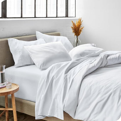 Bare Home Twin XL Sheet Set - College Dorm Size - Luxury 1800 Ultra-Soft Microfiber Twin Extra Long Bed Sheets - Deep Pockets - Easy Fit - Extra Soft - 3 Piece Set - Bed Sheets (Twin XL, White)