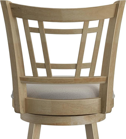 Hillsdale Fairfox 30.5" Wood Swivel Bar Height Stool, Natural
