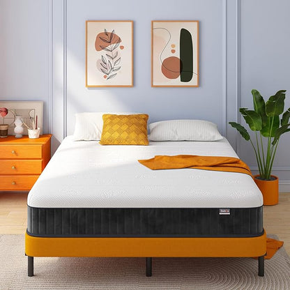 Mattress Queen Size, 10 Inch Firm Queen Mattress Size with Hybrid Queen Bed Mattress in a Box, Pressure Relief & Supportive