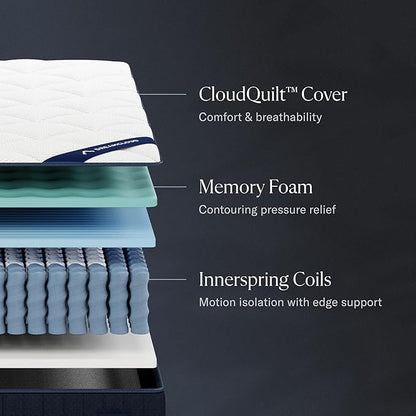 Classic 12" Queen Mattress - Luxury Hybrid Gel Memory Foam - 365 Night Trial - Fiberglass Free - Forever Warranty - Mattress in a Box - CertiPUR-US Certified