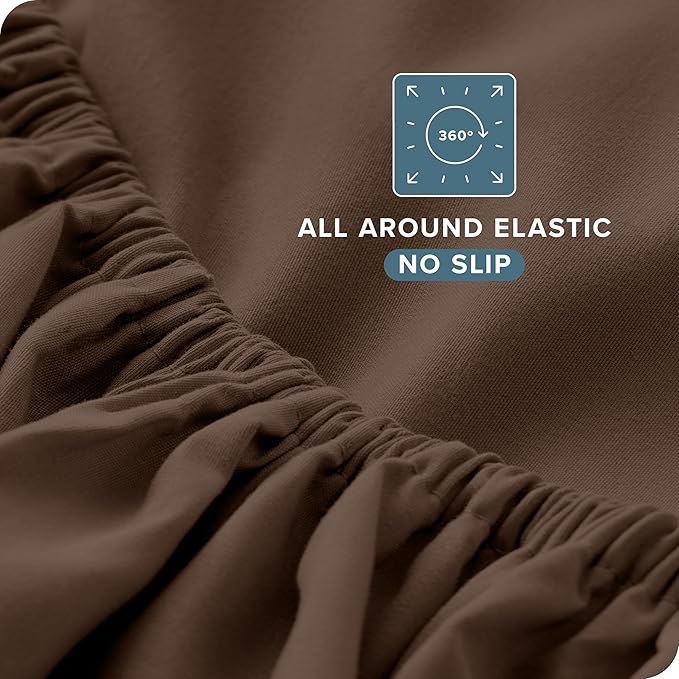 Bare Home Twin XL Sheet Set - College Dorm Size - Luxury 1800 Ultra-Soft Microfiber Twin Extra Long Bed Sheets - Deep Pockets - Easy Fit - Extra Soft - 3 Piece Set - Bed Sheets (Twin XL, Cocoa)