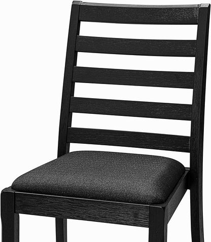 X12X1-006-24 - 13-piece Modern Dining Room Table Set a Rectangular Dining Table and 12 Black Polyester Fabric Stackable Chair, 39x120 Inch, Wire Brushed Black