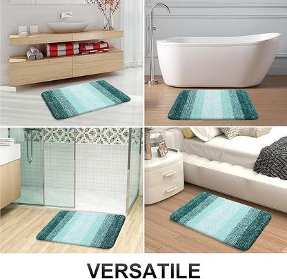 OLANLY Bathroom Rugs Mat 30x20, Extra Soft Absorbent Microfiber Bath Rugs, Rubber Backing, Quick Dry, Washable Bath Mats for Bathroom Floor, Tub and Shower, Home Decor Accessories, Blackish Green