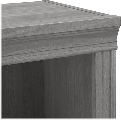 Bush Furniture Saratoga Tall 5 Shelf Bookcase in Modern Gray, Home Office Organizer, Vertical Storage Solution for Books and Office Supplies, Tall Bookshelf