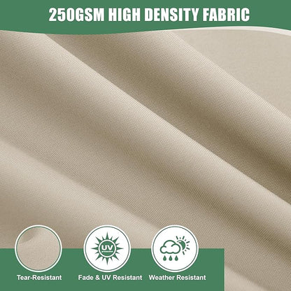 Chaise Lounge Cushions Outdoor Set of 4 - Waterproof and Fade Resistant Sun Lounger Replacement Cushion - Patio Lounger Pads with Removable Cover for Pool, Deck, Lawn, 80 x 26 x 3 Inch, Cream