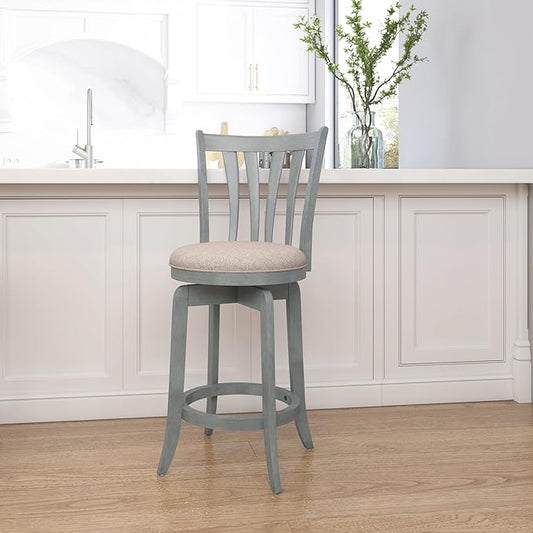 Hillsdale Furniture Hillsdale Savana Swivel Counter Stool, Blue