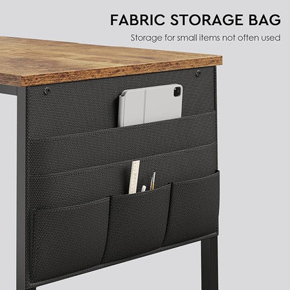 Ｍａｉｈａｉｌ Maihail Home Office Desk with Drawers Adjustable Shelves, 59 inch Writing Desk with File Cabinet, Large Computer Desk with Storage, Rustic Brown