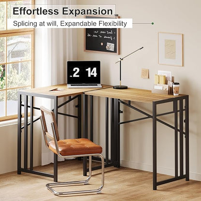 Narrow Folding Computer Desk 35 inch, Writing Gaming Computer Camping Desk, Espresso