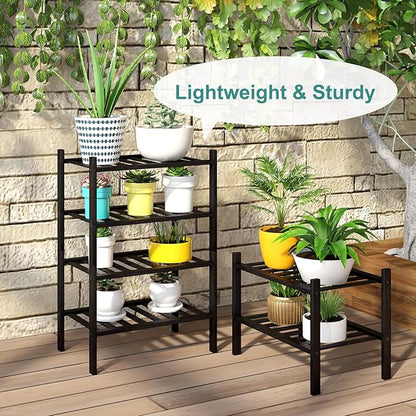 Black Small Shoe Rack for Entryway,2-Tier Bamboo Shoe Organizer for Hallway Closet, Free Standing Shoe Racks for Indoor Outdoor