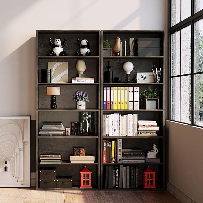 IRONCK Bookshelves and Bookcases Floor Standing 6 Tiers Display Storage Shelves 70 in Tall Bookcase Home Decor Furniture for Home Office, Living Room, Bed Room