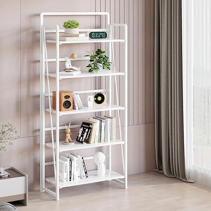 BHG No Assembly Folding Bookshelf for Living Room,Collapsible Book Shelf for Home Office, Portable Bookcase Storage Organizer Rack Shelves
