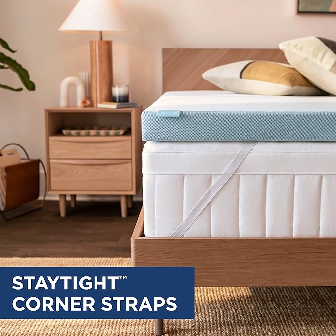 Tempur-Pedic TEMPUR-Adapt + Cooling 3-Inch California King Mattress Topper Medium Luxury Premium Foam, Washable Cover, Medium Cooling Topper,White