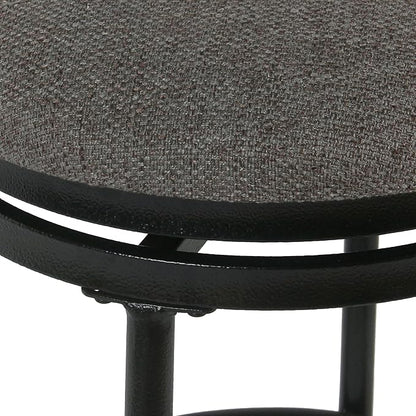 HomePop Home Decor | Metal Counter Height Bar Stools | 24" Bar Stools with Back | Decorative Home Furniture (Gray Woven)