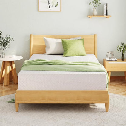 King Size Memory Foam Mattress, 10 Inch Bed Mattress in a Box with Cooling Green Tea Gel, Relieve Pressure with Medium Support, CertiPUR-US Certified, 80''L x 76''W, White