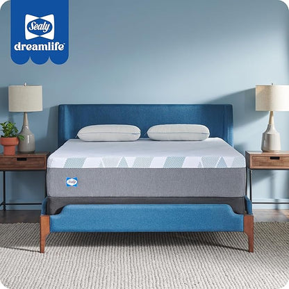 Sealy Dreamlife 12” Hybrid Mattress-in-a-Box, Queen, SealyComfort Gel Memory Foam, SealyResponsive Encased Coils, Surface-Guard Technology