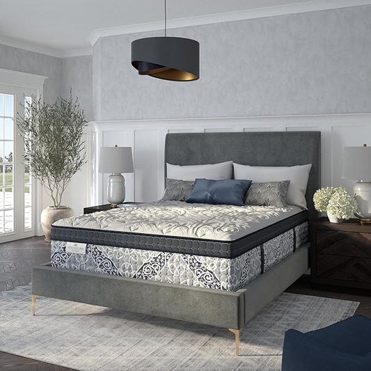 Kingsdown Passions Kelbrooke 16" Plush Euro Pillow Top Hybrid Mattress California King, Gel Memory Foam Layer Motion Isolation Quilted Top Premium Mattress
