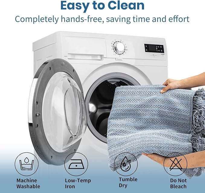 Nobildonna Sofa Cover Washable Soft Thicken Chenille Couch Cover with Tassel,Waterproof Sofa Slipcover for 3-4 Cushion Couch,Sectional Sofa,L-Shaped Furniture Protector Pet-Friendly,Dusty Blue71 x150