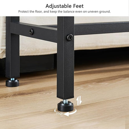 70 in Skinny Sofa Table Behind Couch, Console Table with Oulets & USB Ports for Hallway, Entryway,Living Room, Bedroom, Rustic Brown