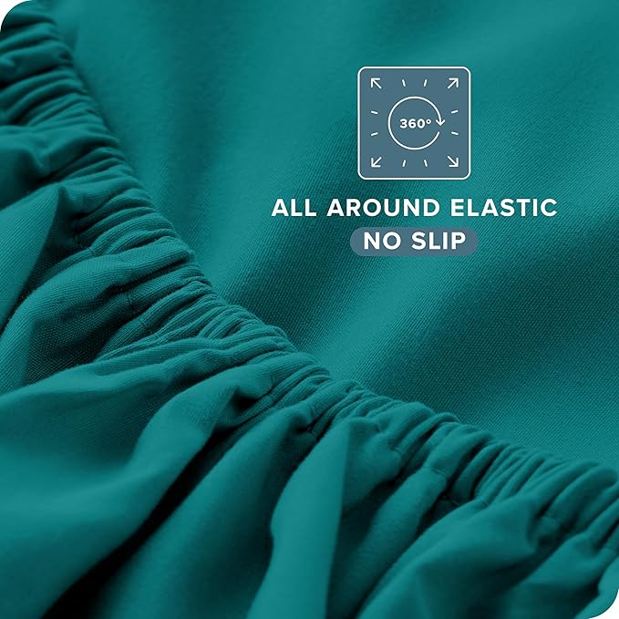 Bare Home Twin Sheet Set - 1800 Ultra-Soft Microfiber Twin Bed Sheets - Double Brushed - Deep Pockets - Easy Fit - Extra Soft - 3 Piece Set - Bedding Sheets & Pillowcases (Twin, Emerald)