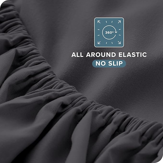 Bare Home Twin XL Sheet Set - College Dorm Size - Luxury 1800 Ultra-Soft Microfiber Twin Extra Long Bed Sheets - Deep Pockets - Easy Fit - Extra Soft - 3 Piece Set (Twin XL, Forged Iron Grey)