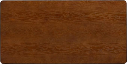 Mingle Modern Wooden Rectangle Coffee Table with Hidden Drawer – Waterproof & Heat Resistant, Dark Walnut