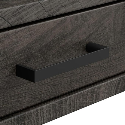 Bush Furniture Steele 54W Writing Desk in Dark Gray Hickory | Computer Table for Home Office Workspace