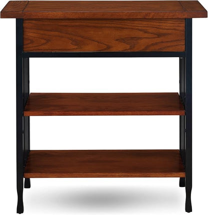Leick Home SINCE 1912 Ironcraft Foyer Bookcase with Drawer Storage