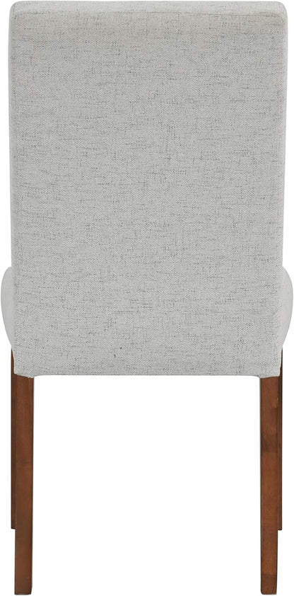 HomePop Button Tufted Fabric Dining Chairs - Slate Gray Woven (Set of 2)