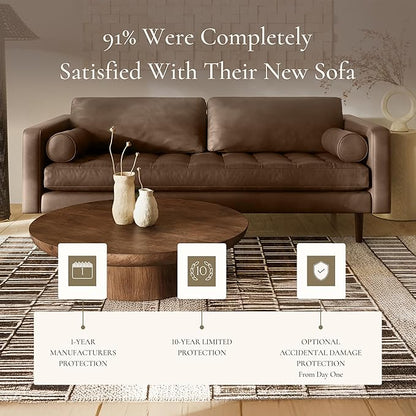 POLY & BARK Napa Furniture, 88.5 inches, Cocoa Brown