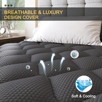 Twin Mattress, 10 Inch Hybrid Mattresses Euro Top Medium Firm for Back & Lumbar Support,Individual Pocket Spring Bed for Motion Isolation & Pressure Relief
