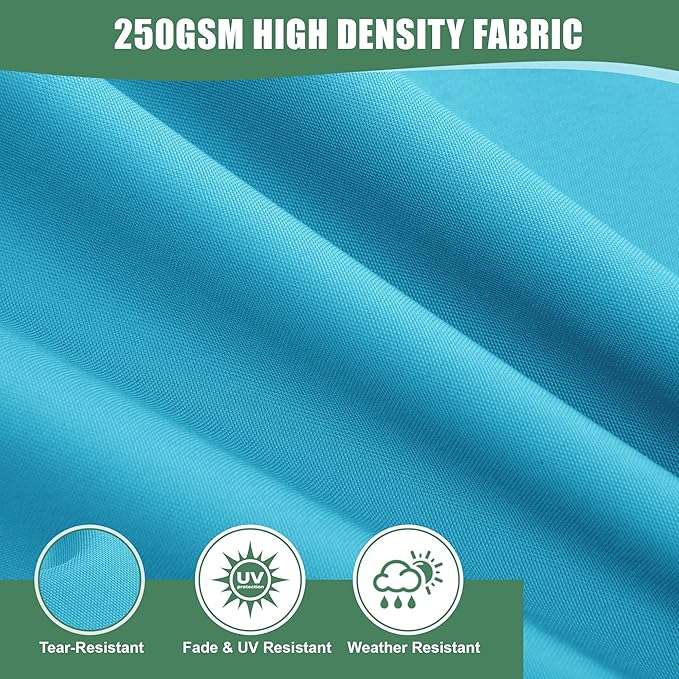 Chaise Lounge Cushions Outdoor - Waterproof and Fade Resistant Sun Lounger Replacement Cushions - Patio Lounger Pads with Removable Cover for Pool, Deck, Lawn, 72 x 21 x 3 Inch, Teal