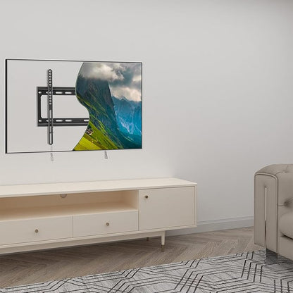 Fixed TV Wall Mount for Most 26-60 Inch Screen, Low Profile TV Mount with Quick Release Lock, Ultra Slim Wall Mount Bracket, Max VESA 400x400mm, Holds up to 99 lbs, up to 16”Wood Studs