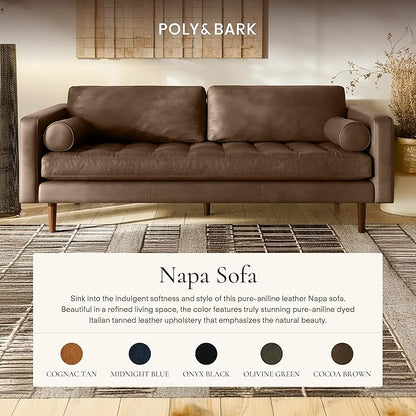 POLY & BARK Napa Furniture, 88.5 inches, Cocoa Brown