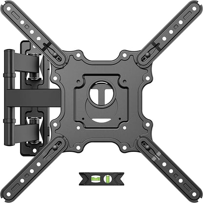 USX MOUNT Full Motion TV Wall Mount for 26-60 inch up to 77 lbs, Single Stud Corner TV Mount Bracket with Swivel Tilt Articulating, Monitor Wall Bracket Fit Max VESA 400x400mm